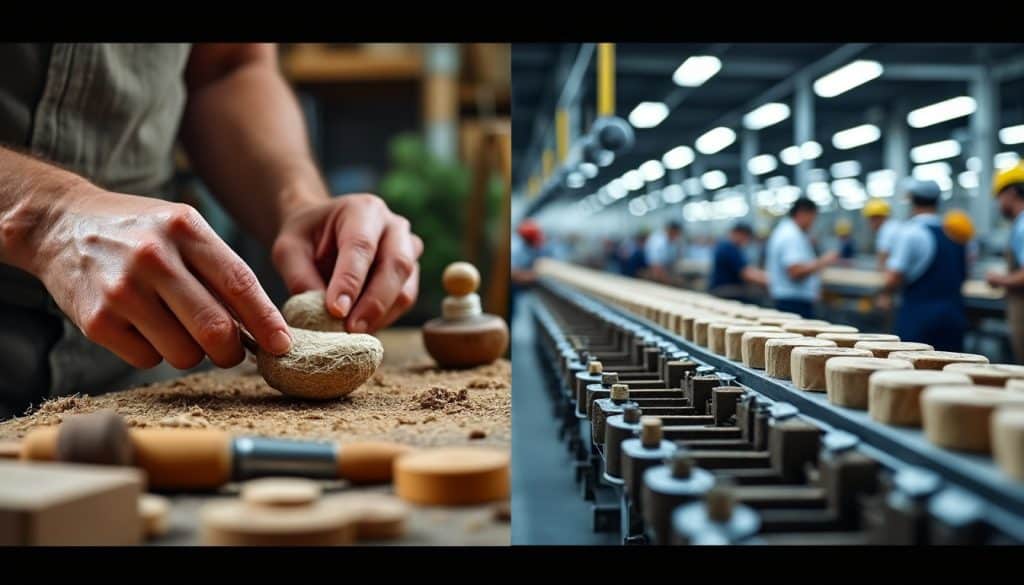 Fabrication à la main ou en série : ce qui change au prix